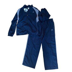 VTG 90s Russell Athletic Mens‎ NEW 2 Piece Tracksuit Set XL Polyester Navy Gray